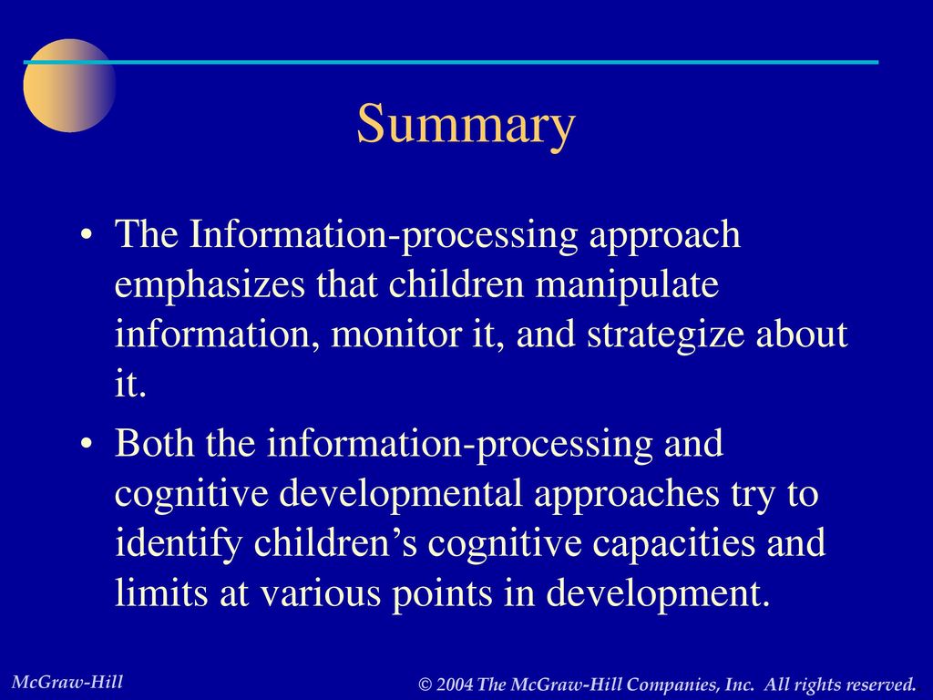 Cognitive development information processing online